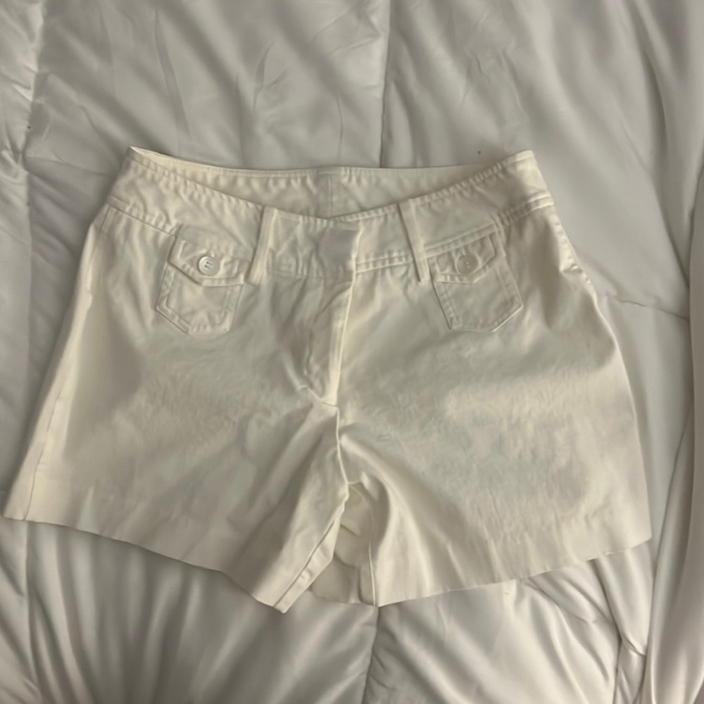White Express stretch summer spring shorts